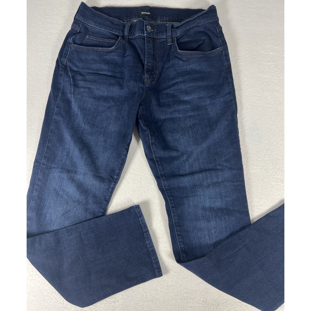 Hudson Blake Slim Straight Men's 34x30 Dark Wash Premium Stretch Jeans EUC